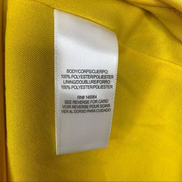 Julia Jordan Flutter Sleeve Tie Front Midi Dress Yellow Floral Size 6 - Picture 8 of 9